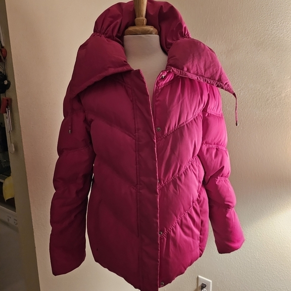 HOT PINK CALVIN KLEIN SKI PUFFER JACKET - Picture 5 of 9